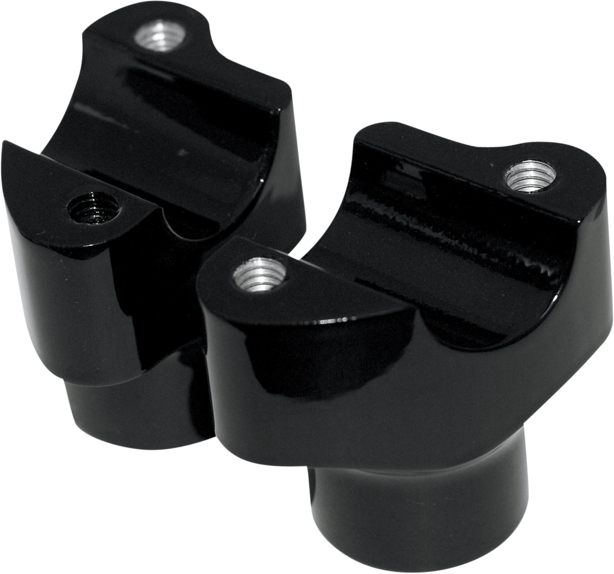 Drag Specialties Buffalo 1.5in Gloss Black Handlebar Risers Pair - For 1in clamping area handlebars, gloss black, pair - Click Image to Close