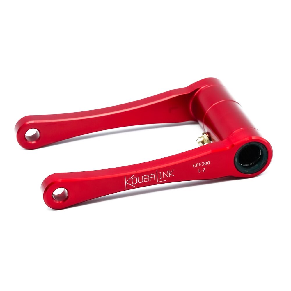 1.75" Lowering Link - Red, Lowers Rear Suspension 1.75 Inches - For 21-22 Honda CRF300L & Rally - Click Image to Close