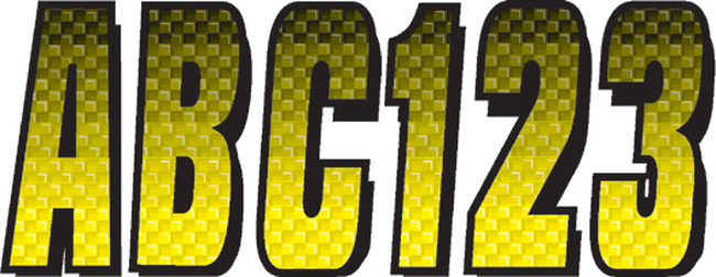 Series 300 Carbon Fiber Registration Kit Yellow/Black Hardline - Click Image to Close