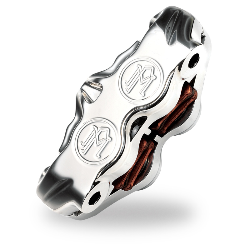 Performance Machine 4-Piston Radial Mount Caliper Right Chrome - Click Image to Close