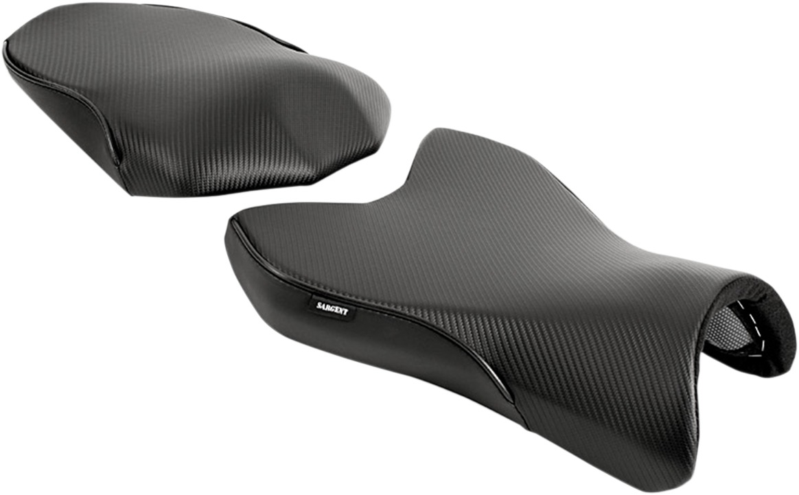 World Sport Performance Plain CarbonFX Vinyl 2-Up Seat - For Yamaha FZ1 - Click Image to Close