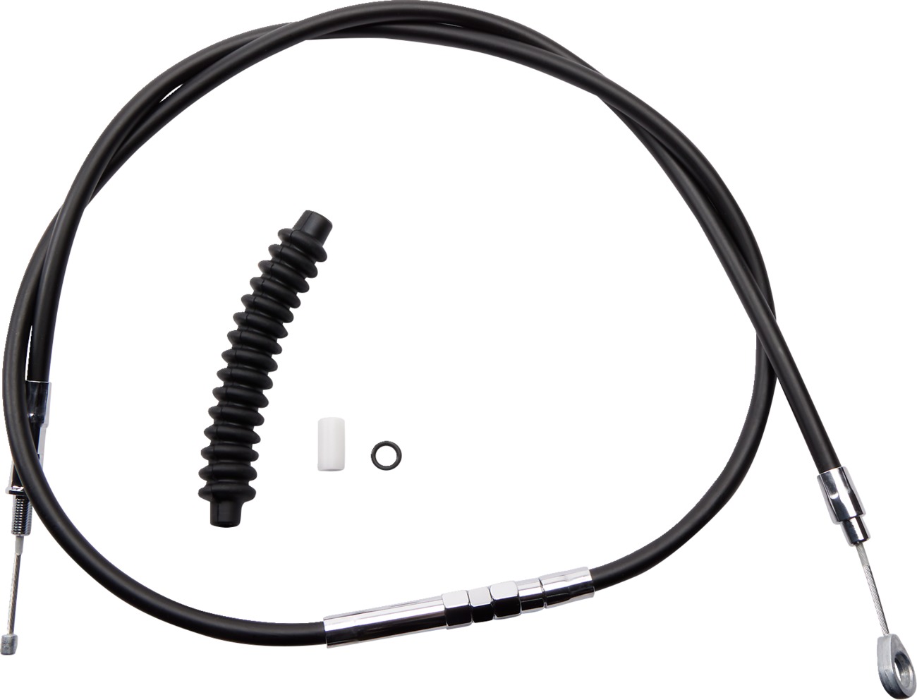 Drag Specialties Black Vinyl Clutch Cable Standard For Harley XL Sportster - Black vinyl clutch cable For Harley XL Sportster - Click Image to Close