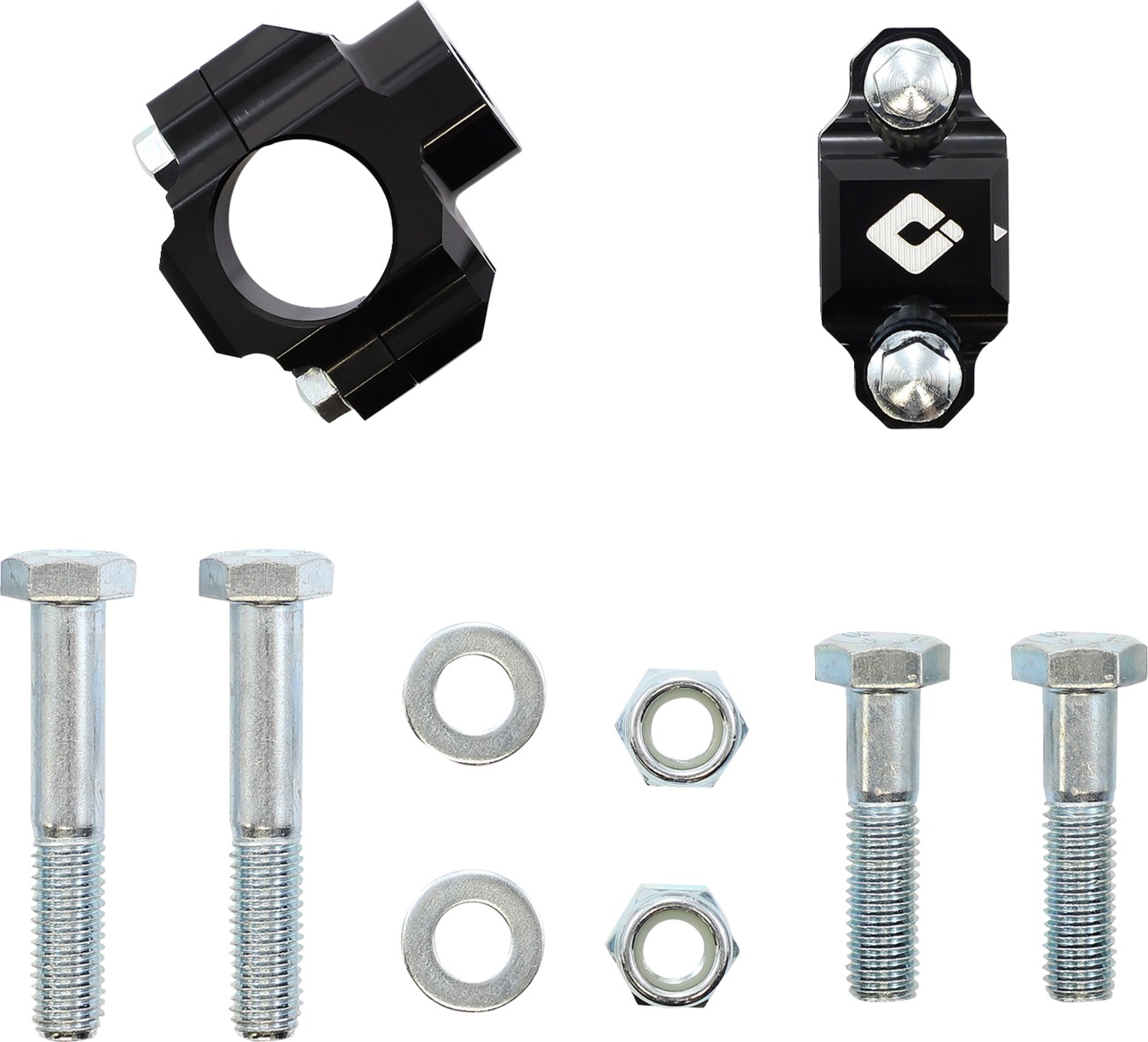 ODI Drop-In Style 1-1/8 Inch Bar Mount Black Pair - Handlebar mounts for Honda/Kawasaki MX and Off-Road - Click Image to Close