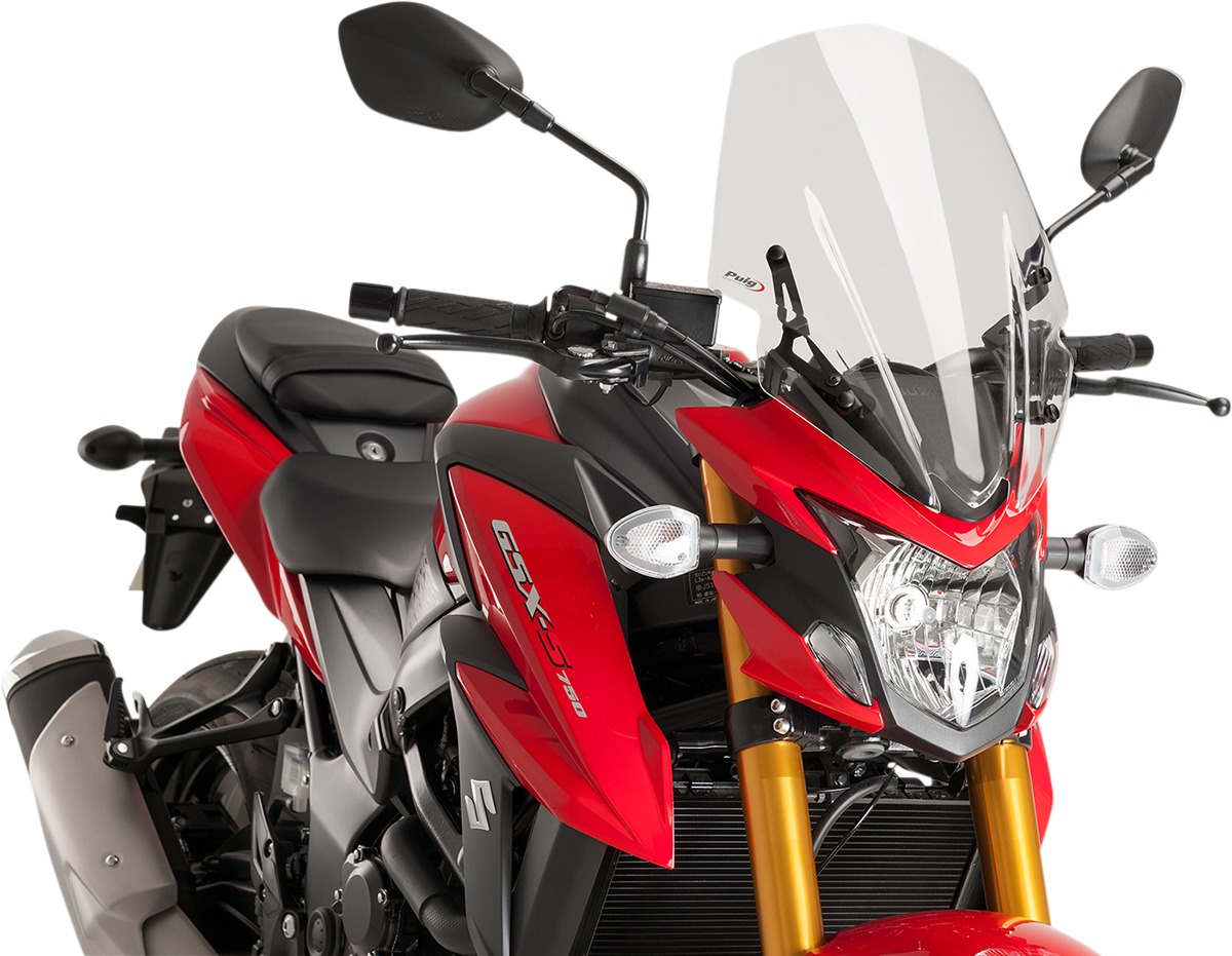 PUIG Z-Racing Clear Windscreen Suzuki GSX-S750 2017-2021 - Double-height windscreen For Suzuki GSX-S750 2017-2021 - Click Image to Close