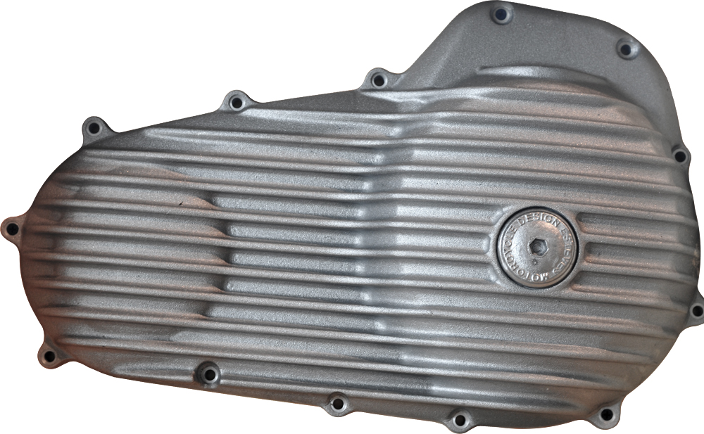 Primary Cover 6SPD Ribbed Raw - For 07-17 Harley-Davidson Softail - Click Image to Close