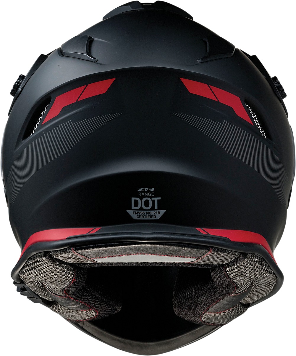 Range Dual Sport Helmet Large - Uptake Black/Red - Click Image to Close