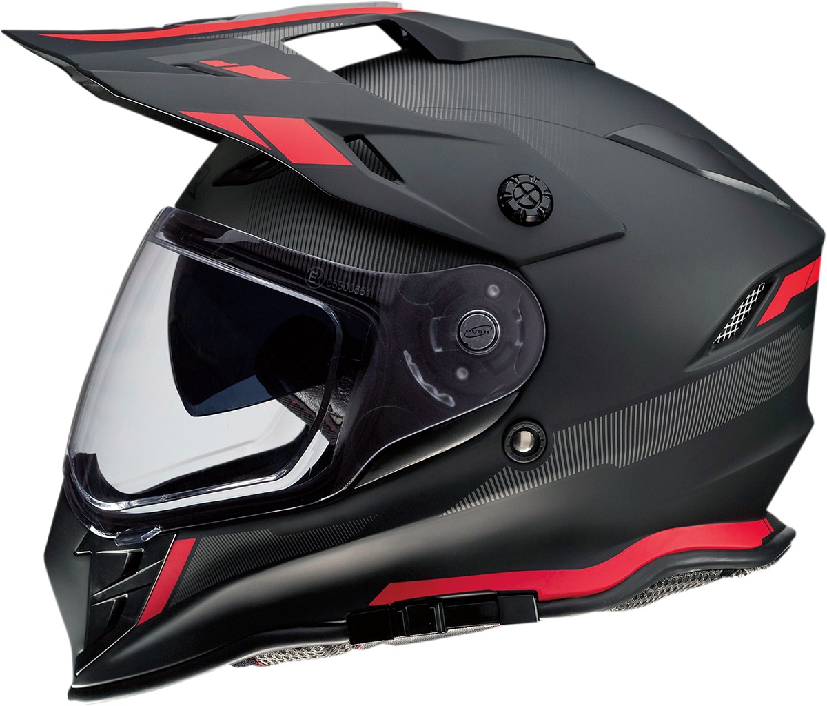 Range Dual Sport Helmet X-Large - Uptake Black/Red - Click Image to Close