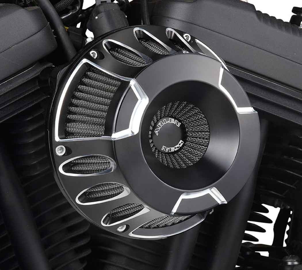 Arlen Ness Inverted Air Cleaner Kit, Contrast Cut, Deep Cut Design - Click Image to Close