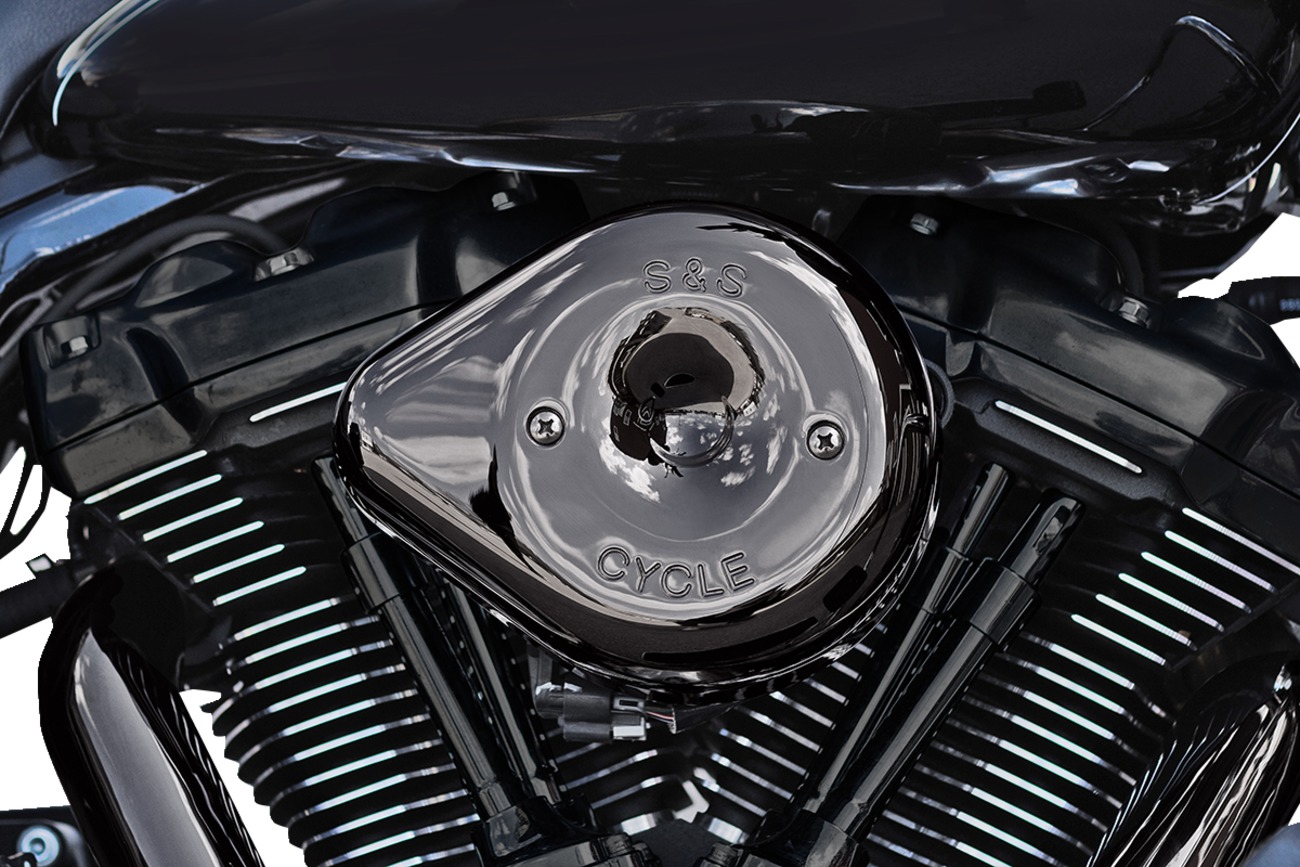 S&S Stealth Teardrop Air Cleaner Cover Lava Chrome For Harley-Davidson - Air cleaner cover in Lava Chrome For Harley-Davidson - Click Image to Close