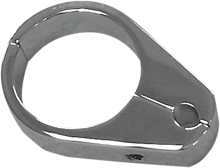 Drag Specialties Cable Clamp Chrome Single Cable 1-1/4in - Single cable chrome clamp, fits 1-1/4in bars - Click Image to Close