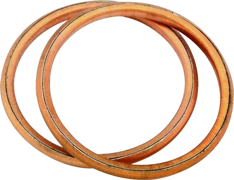 Bikers Choice Round Copper Exhaust Gaskets Pair For 66-84 Shovelhead - Round copper exhaust gaskets for 66-84 Shovelhead - Click Image to Close
