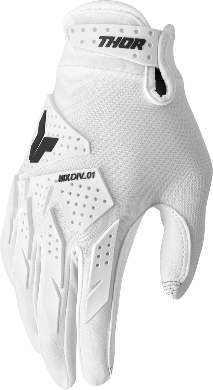 Thor LAUNCHMODE XP Gloves Men's XS White - Men's XS White riding gloves - Click Image to Close
