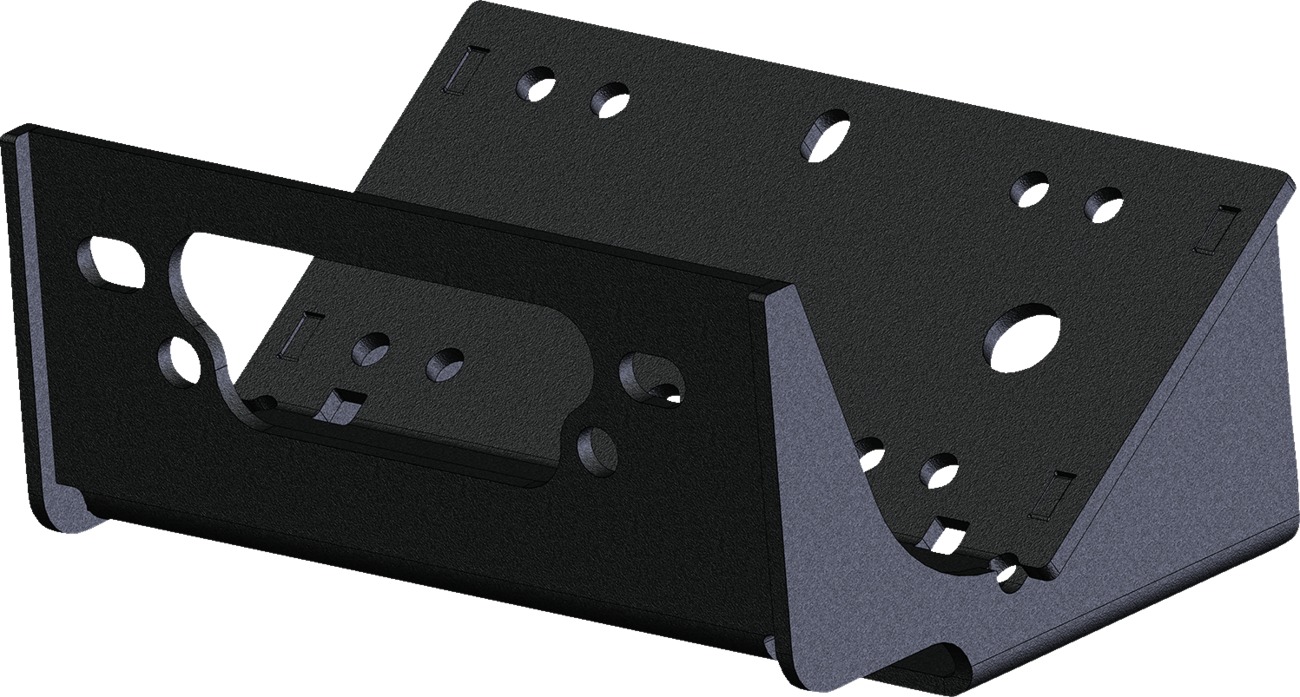 KFI Winch Mount Black Steel Fits 12-23 Kawasaki Teryx 750/800/4 - Click Image to Close