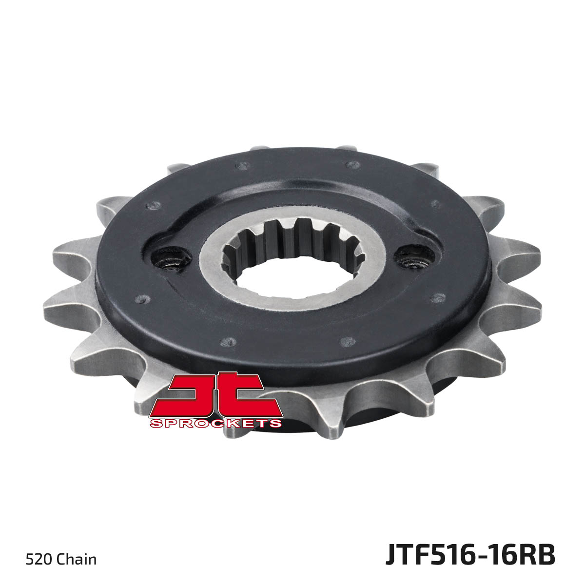 Front Steel Countershaft Sprocket w/ Rubber Damper - 16 Tooth 520 - Click Image to Close