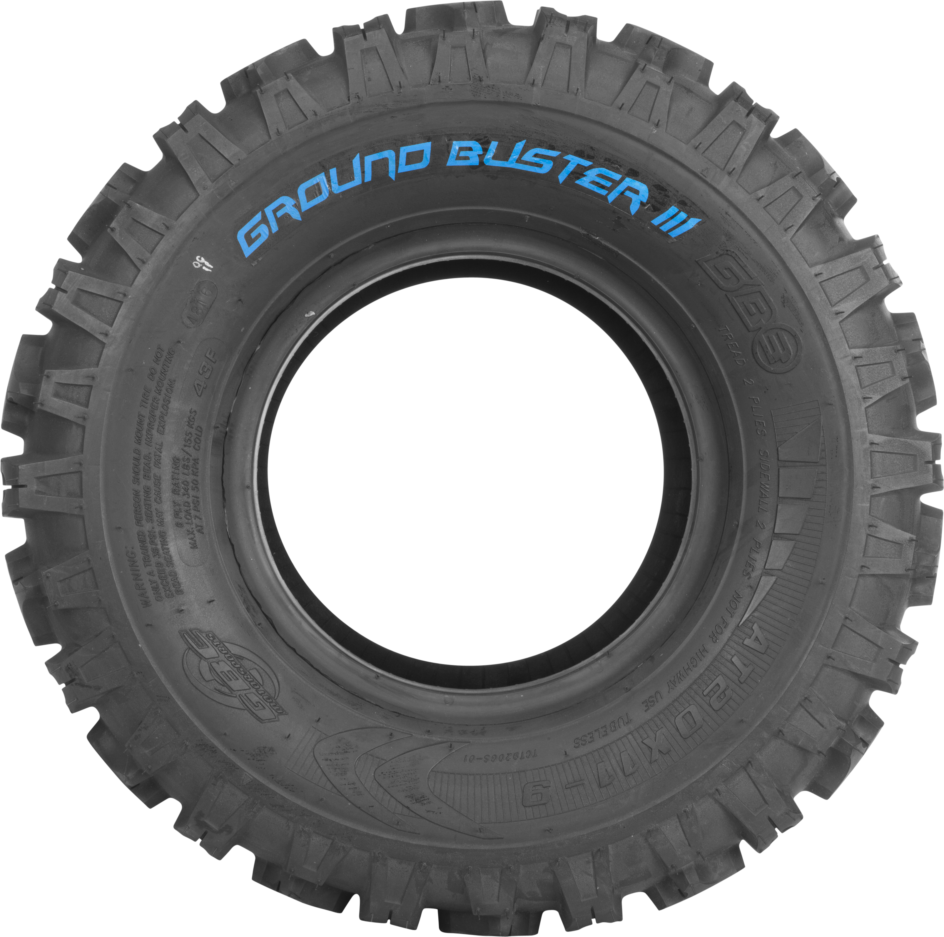 Tire Ground Buster III Rear 20X11-9 Bias LR-340LBS - Click Image to Close