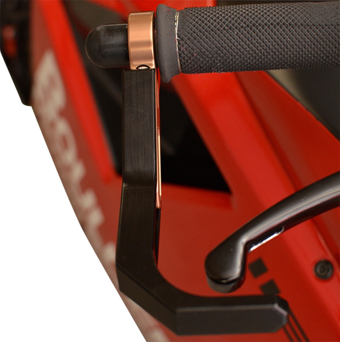 V3 Aluminum Adjustable Brake Lever Guard Black/Copper - Click Image to Close