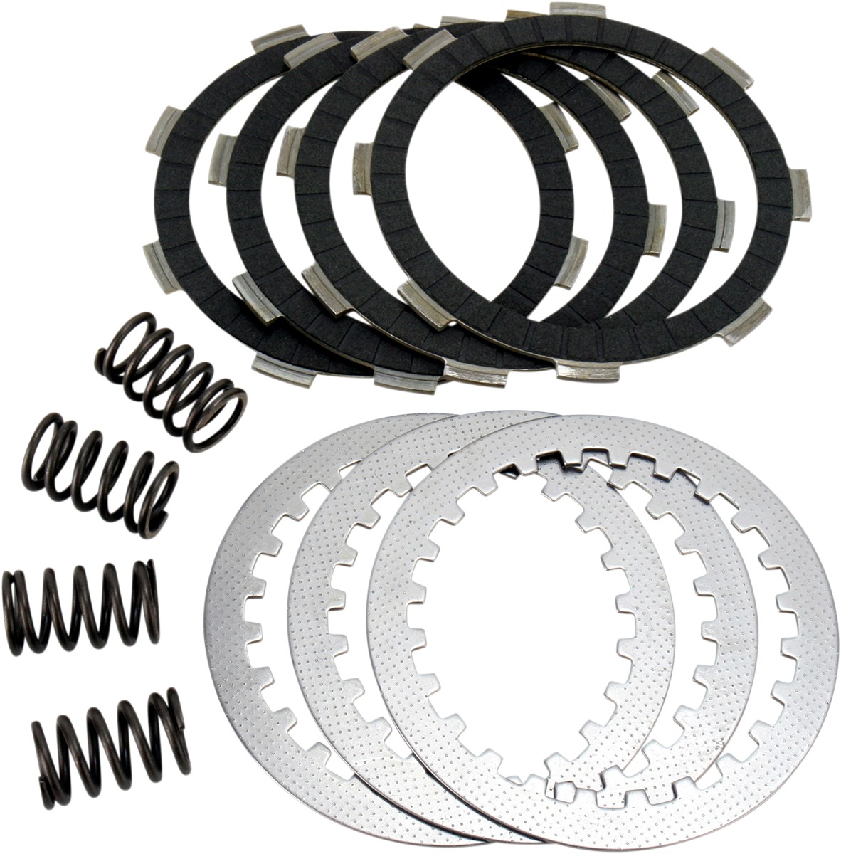 DRCF Complete Clutch Kit - CFK Plates, Steels, & Springs - Honda CRF & XR 100 - Click Image to Close