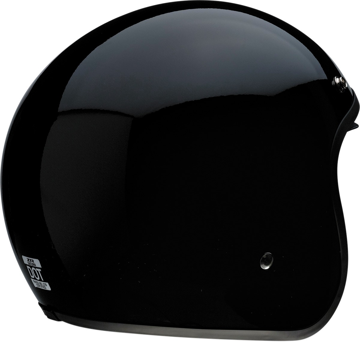 Saturn Open Face Street Helmet Gloss Black Medium - Click Image to Close