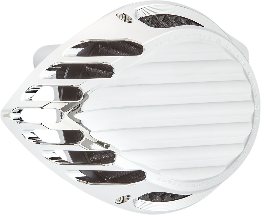 Rough Crafts Finned Air Cleaner Chrome RC-600-007 - Click Image to Close