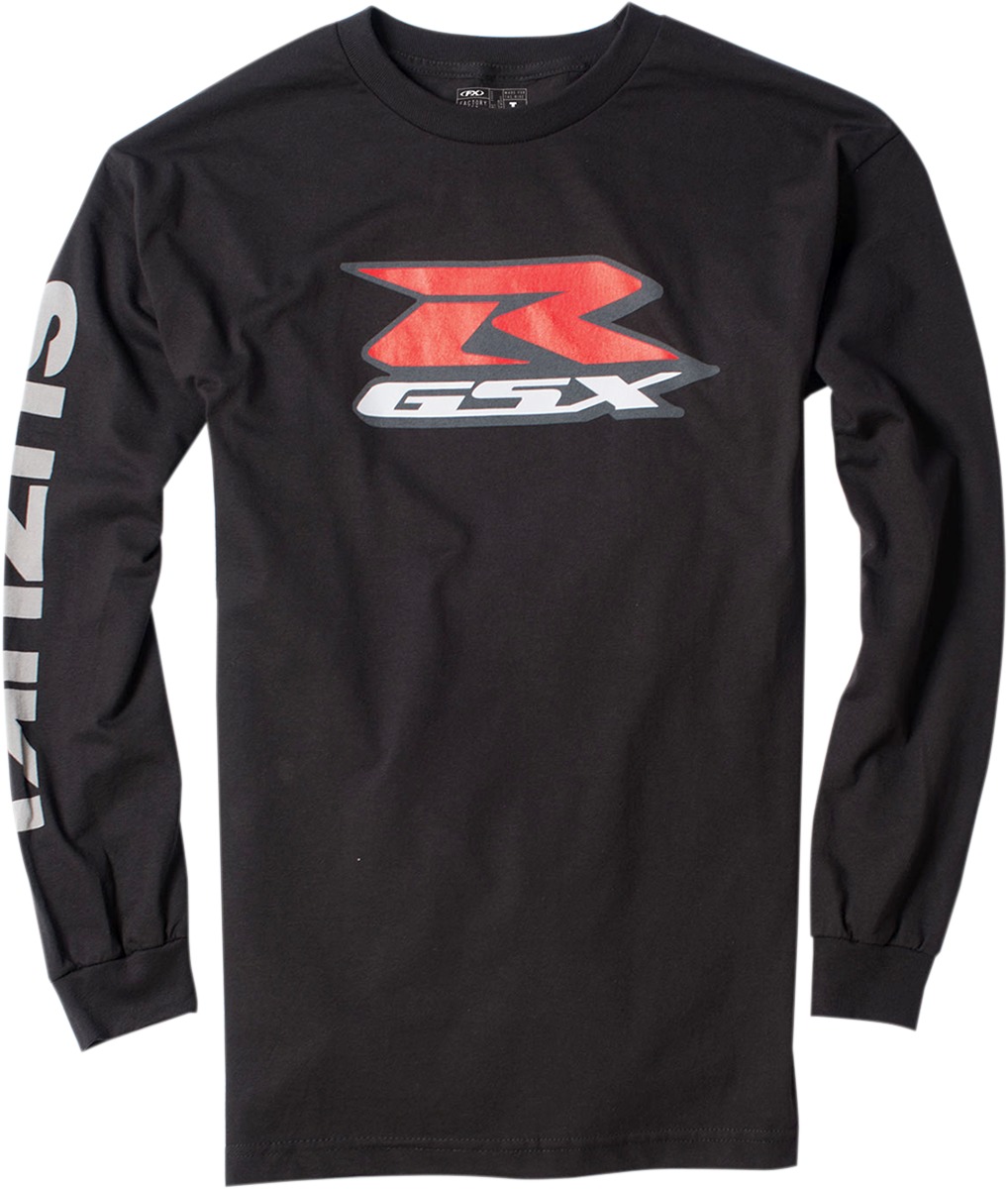 Men's Suzuki GSX-R Long Sleeve Tee - Suzuki Gsxr Ls Tee Blk Md - Click Image to Close
