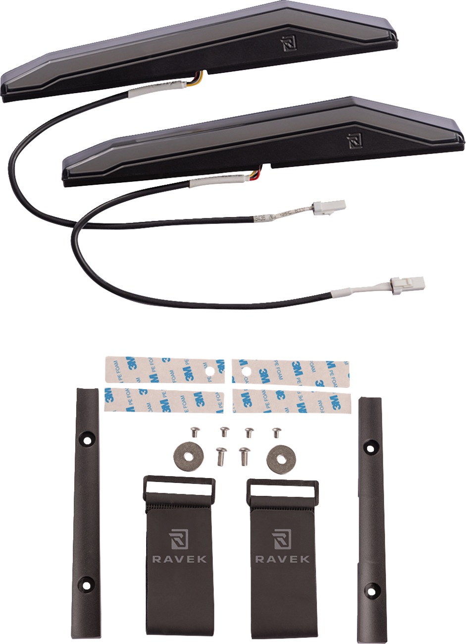 Apex Lights Amber Running Lights - 2 Lights w/ Plug & Play Harness - For 19+ Polaris Ranger - Click Image to Close