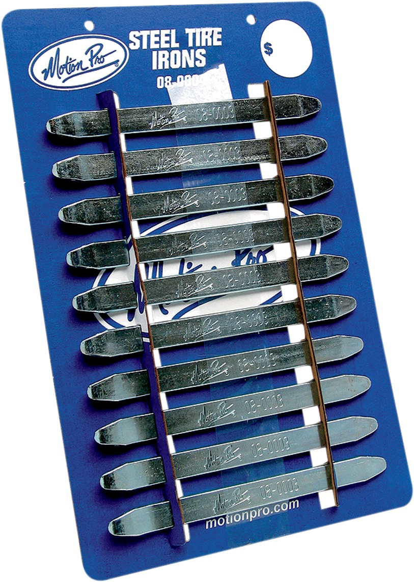 Motion Pro 8.5 Inch Tire Irons Card of 10 - Set of 10 forged steel tire irons, 8.5 inch length - Click Image to Close