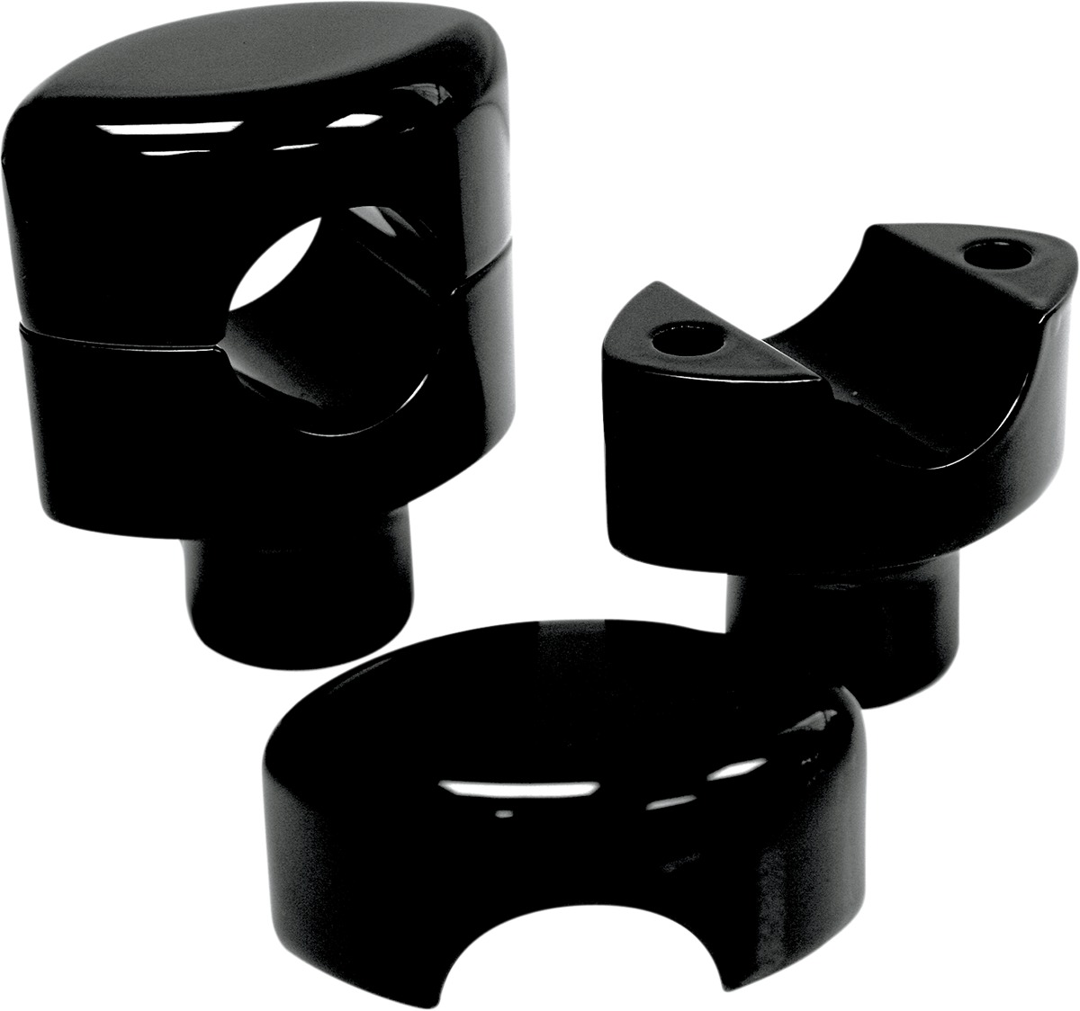 Hefty Risers, Smooth Black, 1.5" Tall for 1.25" Clamp Diameter - Click Image to Close