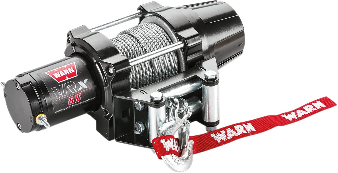 VRX 2500 Winch with Wire Rope, Black - Warn - Click Image to Close