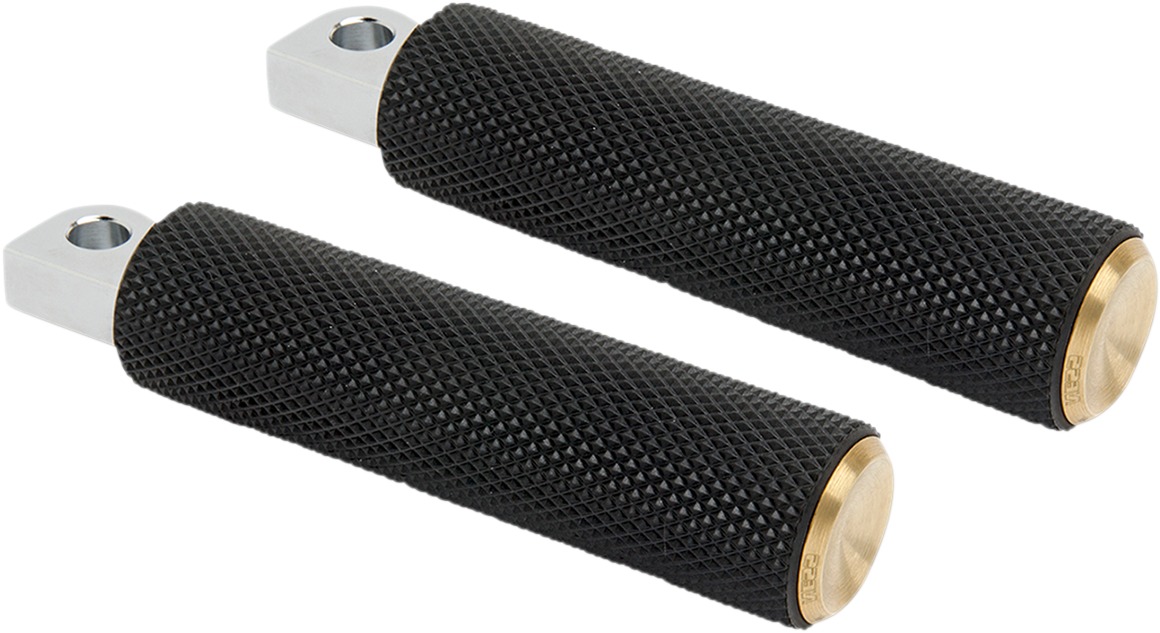 Arlen Ness Brass Knurled Passenger Pegs for 18+ Softail Models - Click Image to Close