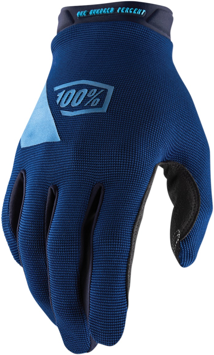 Men's Ridecamp Gloves - Navy/Slate Blue, Size S by 100% - Click Image to Close