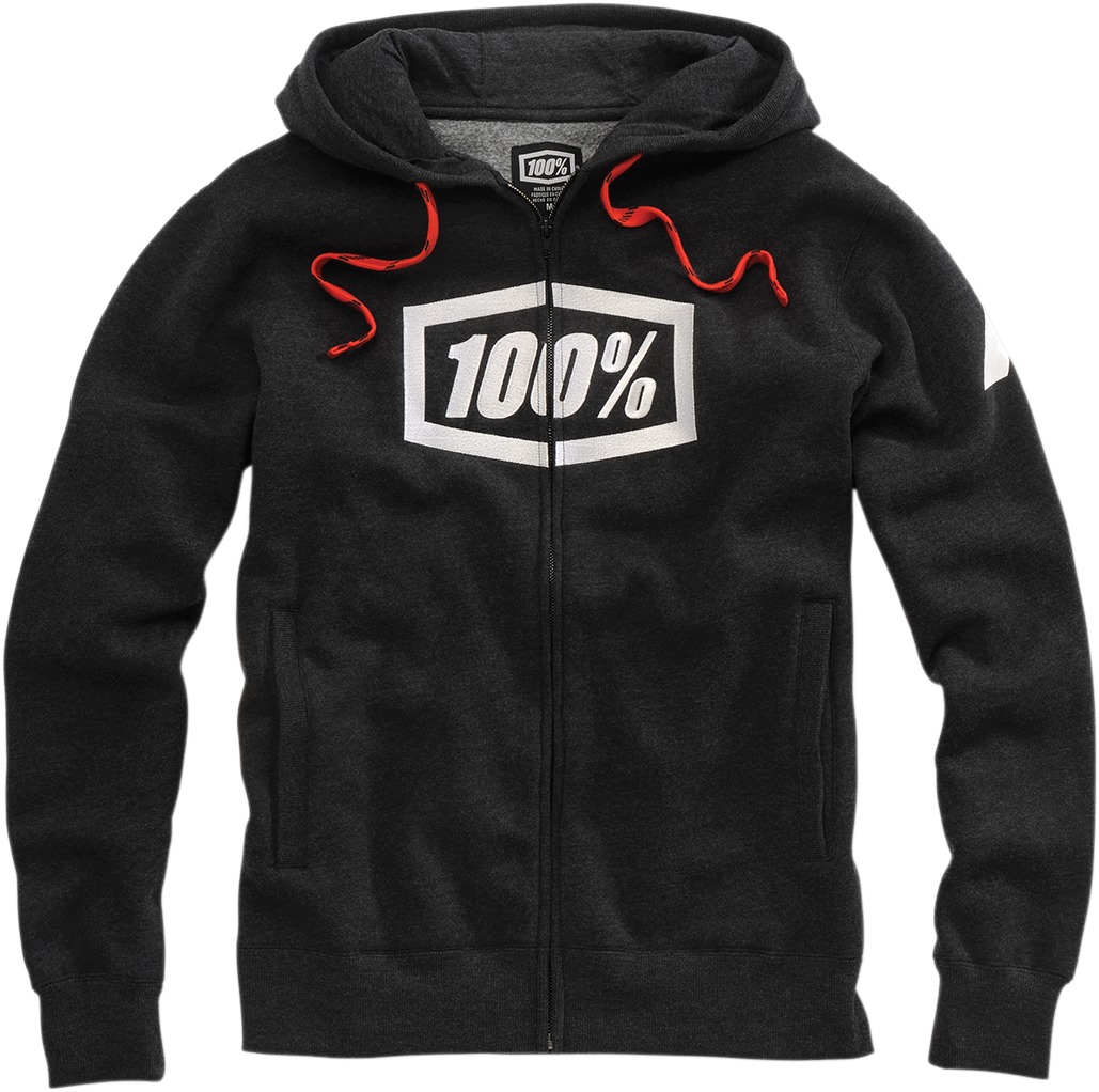 100% Men's Syndicate Zip Hoody, Black, Large - Click Image to Close
