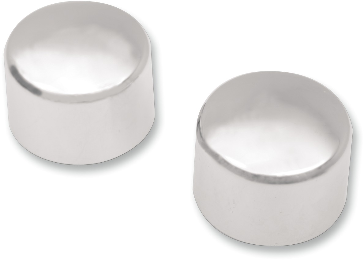 Drag Specialties Chrome Front Axle Caps Pair For Harley-Davidson - Chrome axle caps, pair, For Harley-Davidson models - Click Image to Close