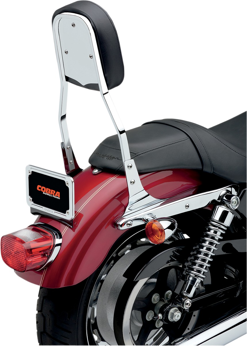 Standard Square 17" Sissy Bar Chrome - For 04-18 Harley XL Sportster - Click Image to Close