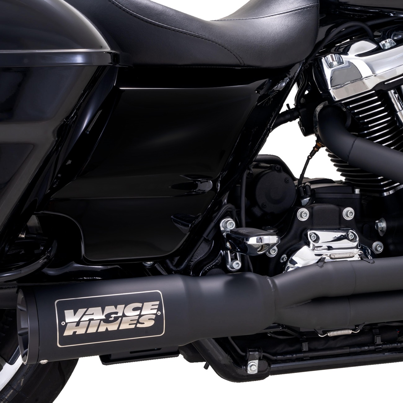 Vance & Hines HO 2-1 Black Exhaust System Fits HD Touring 17-22 - Click Image to Close