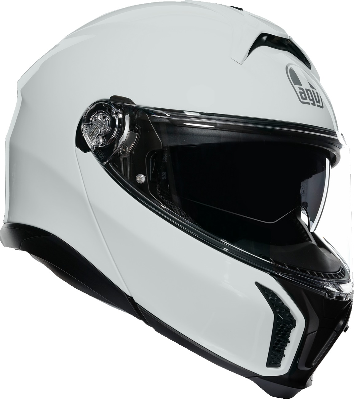 AGV Tourmodular Modular Helmet Gloss White M Unisex - Modular helmet, gloss white, size M, by AGV - Click Image to Close