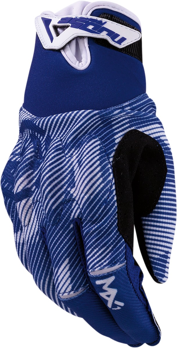 Moose Racing MX1 Gloves Blue/White/Black Men's Medium - MX1 Gloves with D3O knuckle protection, size M, Blue - Click Image to Close