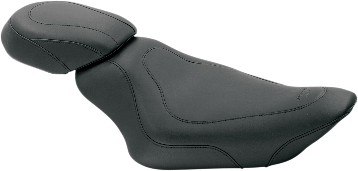 Tripper Stitched Synth. Leather Pillion Pad - Black - For 04-20 Harley XL XR - Click Image to Close