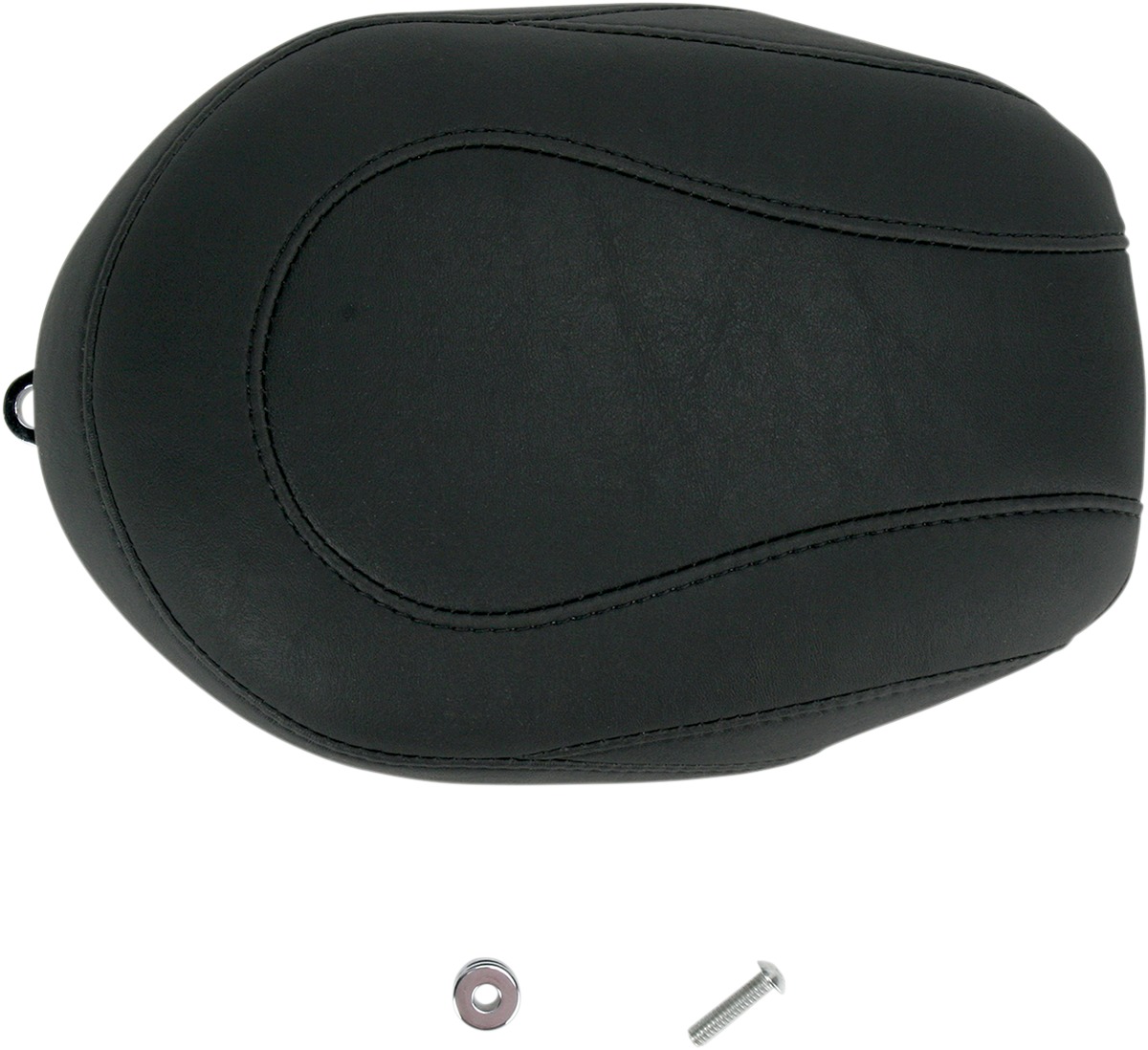 Tripper Stitched Synth. Leather Pillion Pad - Black - For 04-20 Harley XL XR - Click Image to Close