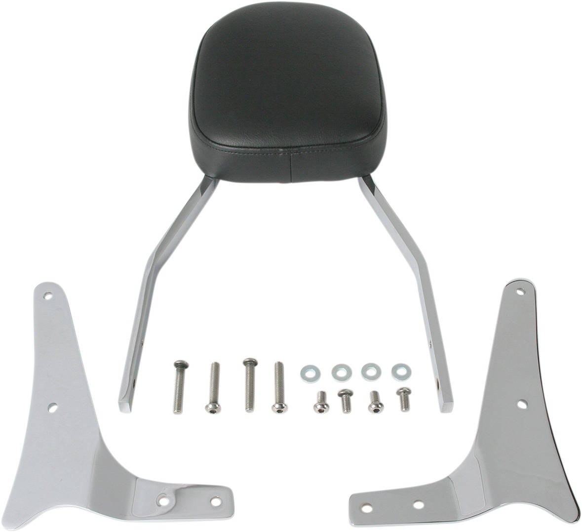 Standard Square 17" Sissy Bar Chrome - For 03-08 Kawasaki VN1600 Vulcan Classic - Click Image to Close