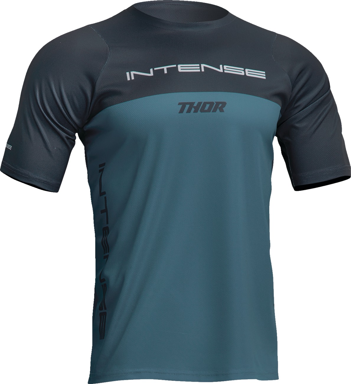 THOR Intense Assist Censis Jersey Midnight Blue Men's Medium - Moisture wicking MTB jersey, men's medium, blue - Click Image to Close