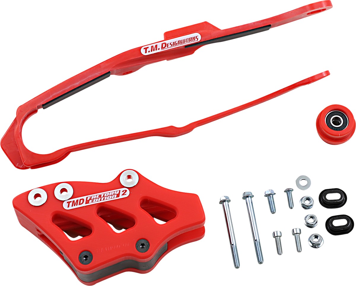 Red Chain Slide-N-Guide Kit - FE #2 - For 19-22 CRF450R/RX & 20-22 CRF250R/RX - Click Image to Close