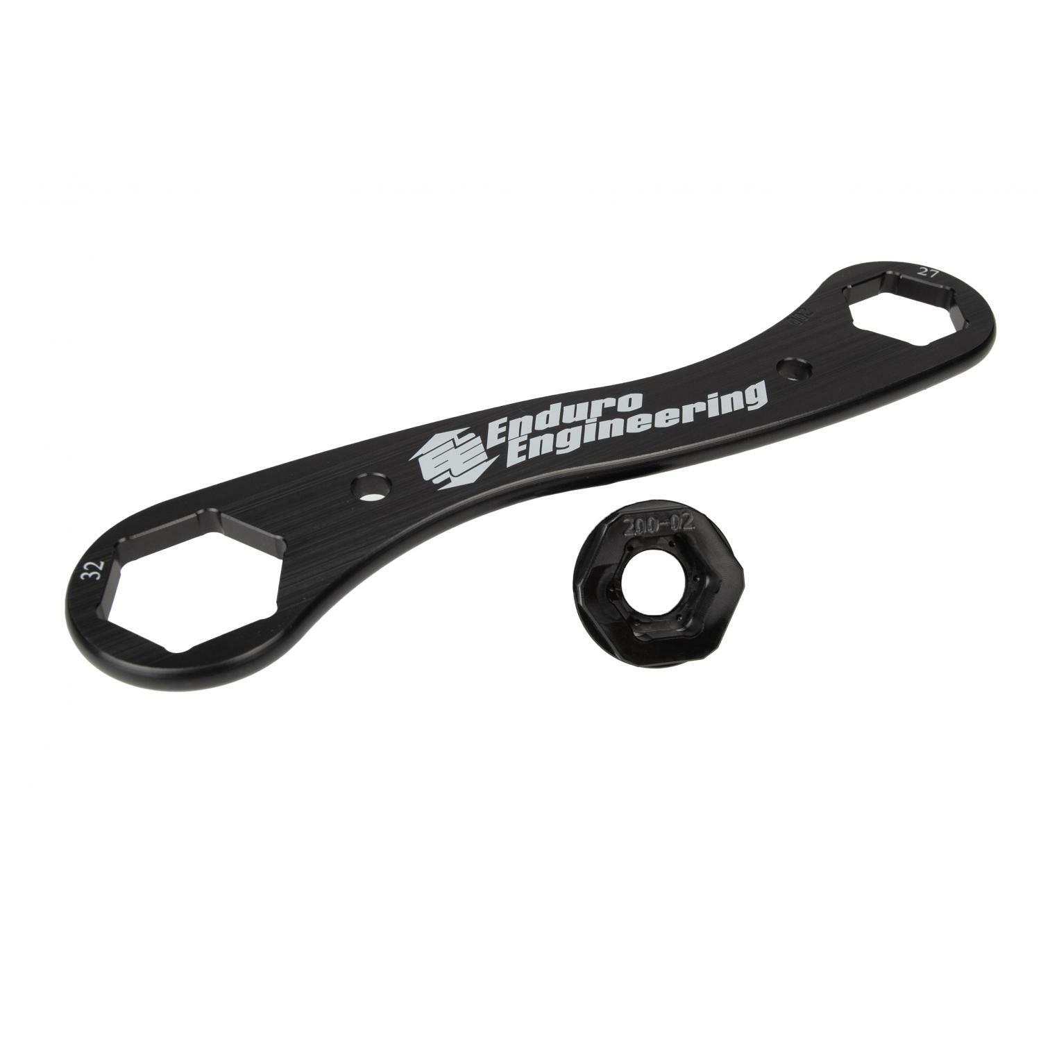 Enduro Engineering Trail Multi Tool 17/27/32mm Axle Wrench - 4-in-1 axle wrench for 17, 27, 32mm nuts - Click Image to Close