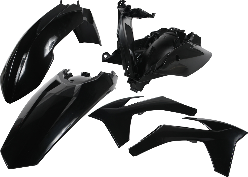 Black Plastic Kit - For 12-13 KTM XCW XCFW EXCF - Click Image to Close