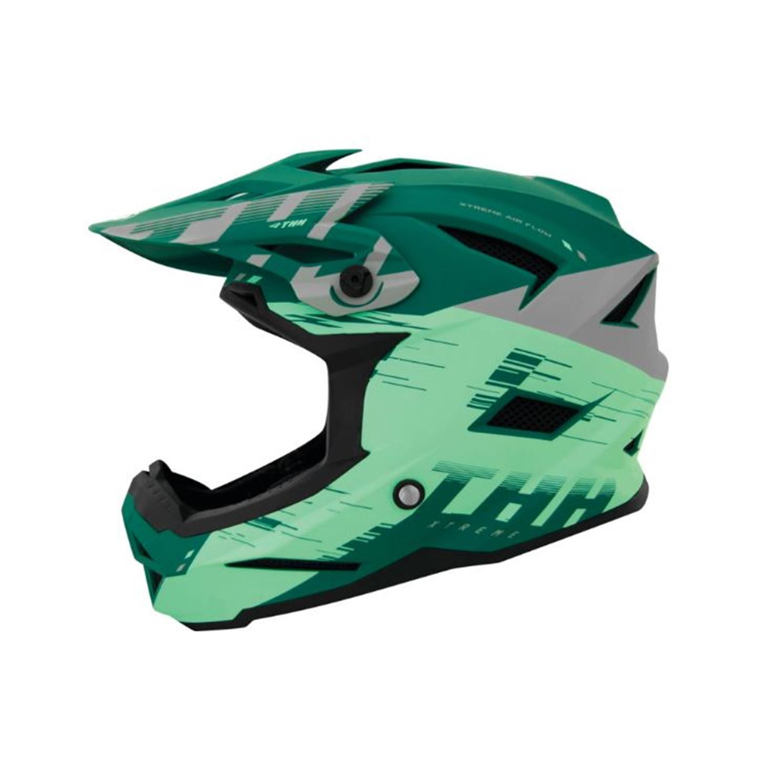 THH T-42 BMX Xtreme Helmet Turquoise/Green Large - Click Image to Close
