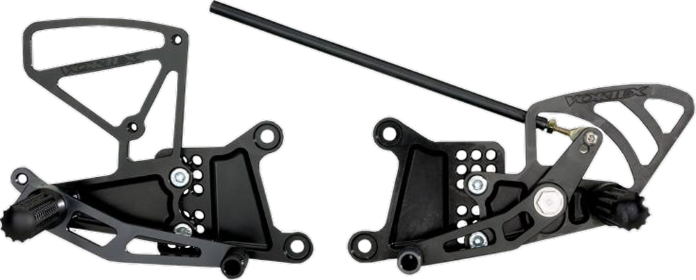 Adjustable Rearset - Black - For 04-06 Yamaha YZF R1 - Click Image to Close