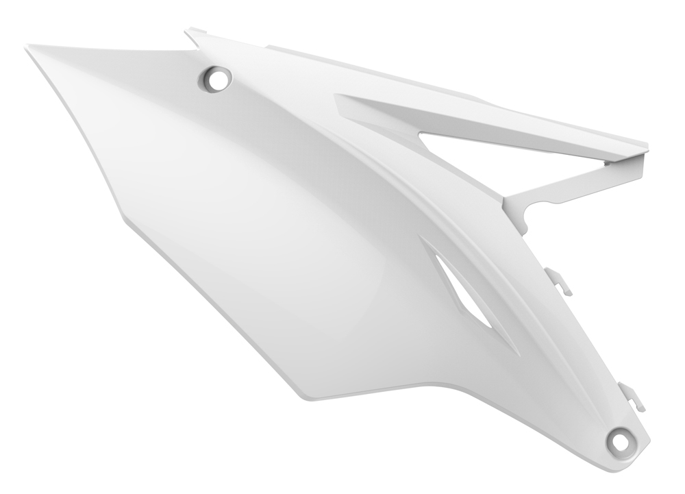 Side Number Plates - White - For 16-18 Kawasaki KX450 & 17-20 KX250 - Click Image to Close