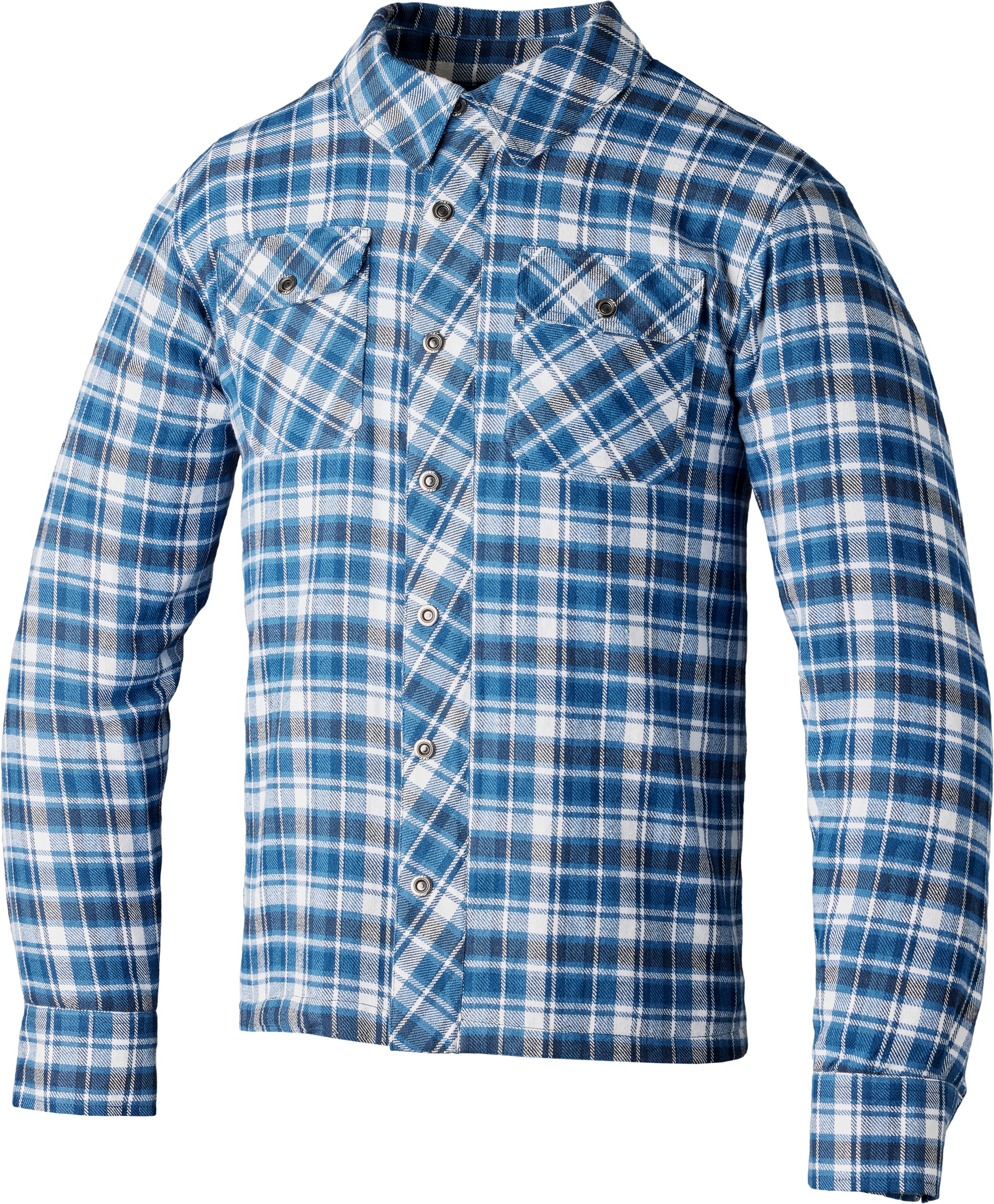 RST Kevlar Lumberjack CE Shirt Blue/Grey 3XL - Protective riding shirt in Blue/Grey, size 3XL - Click Image to Close