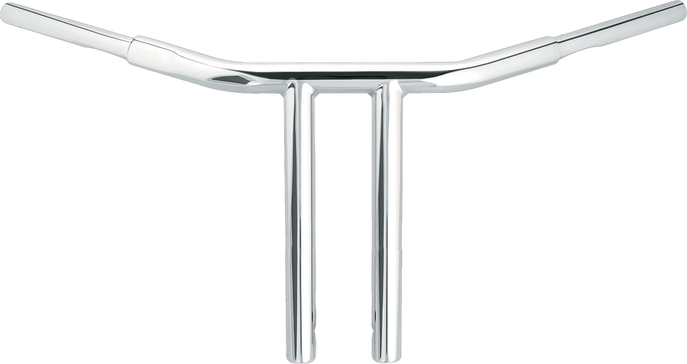 Psycho "Chubby" Drag Bar Chrome w/ 12" Straight Risers - Click Image to Close