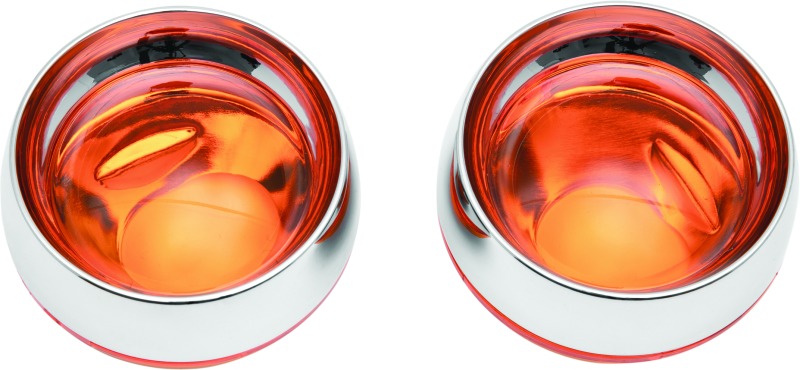Deep Dish Bezels With Amber Lenses - Click Image to Close