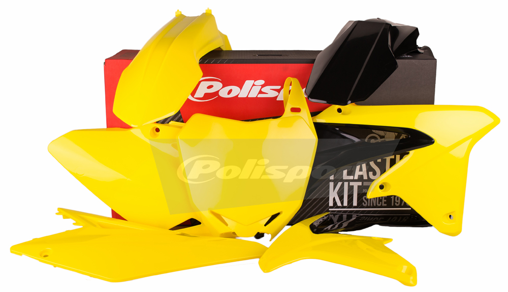 Yellow Complete Plastic Kit - 08-17 Suzuki RMZ450 - Click Image to Close